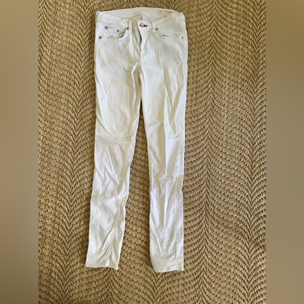 Rag&bone skinny  jeans in white size 27